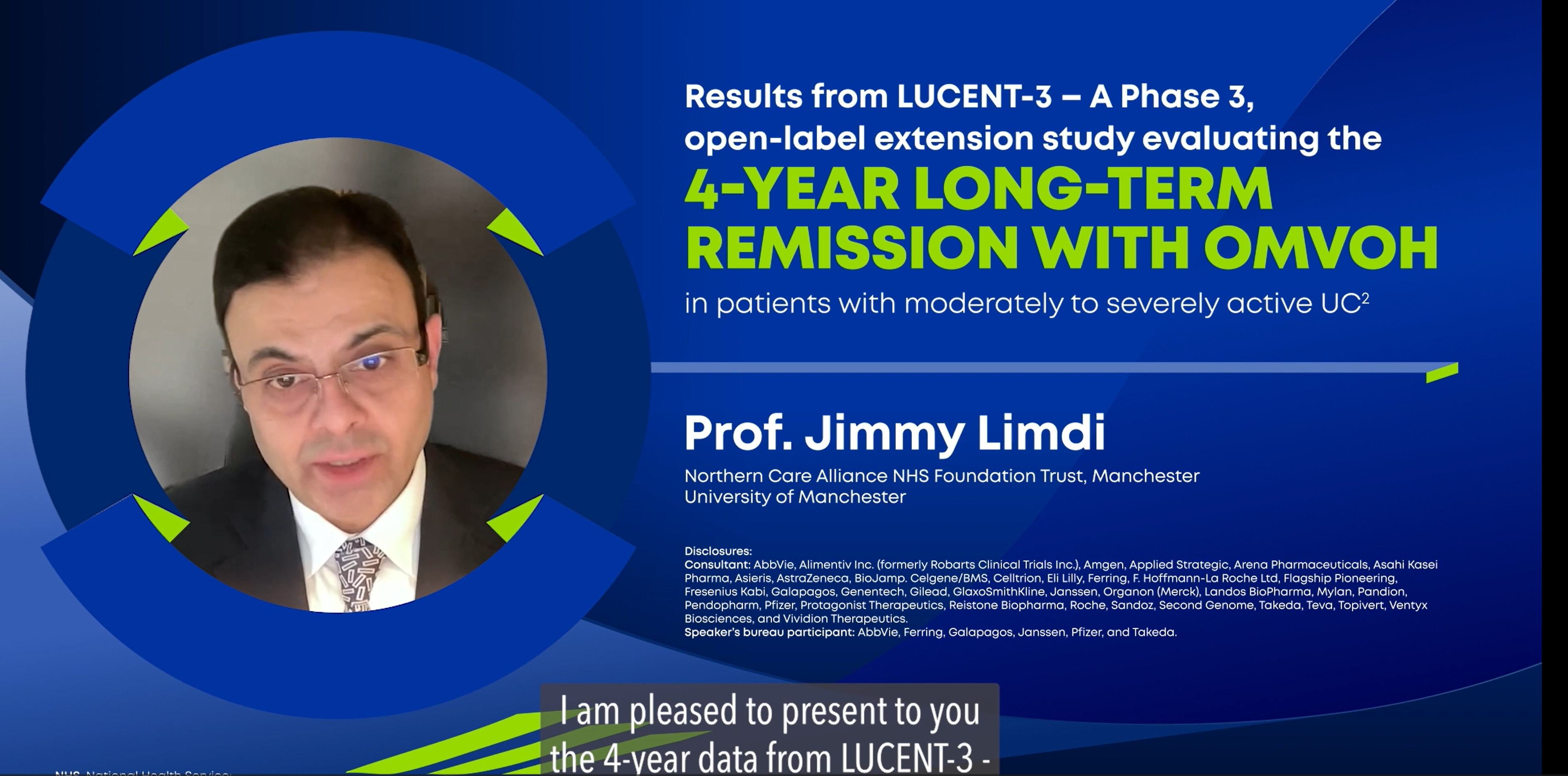Prof. Jimmy Limdi Reviews 4years Long-Term Remission With OMVOH